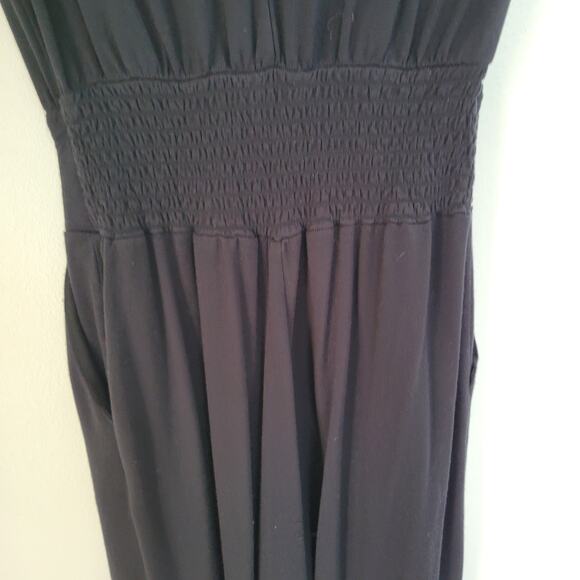 CAbi Downtown Jumpsuit Black V Neck Stretch Jersey Cap Sleeves Women Small - Picture 4 of 13